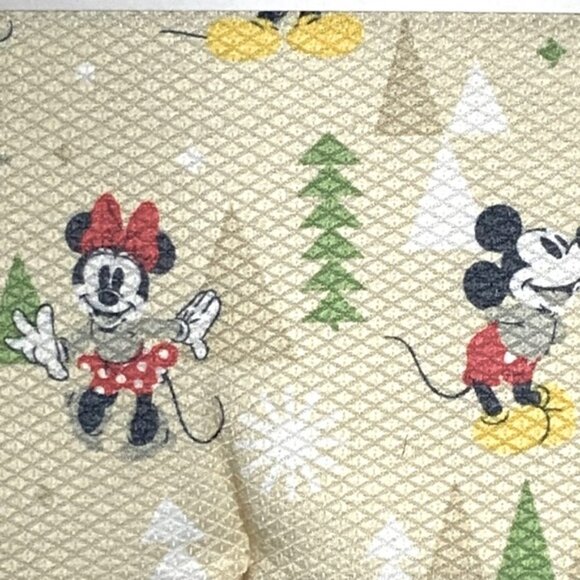 Disney Holiday Set Kitchen Drying Mats Absorbent Christmas Mickey 2 Pack Set Tan - Picture 7 of 14